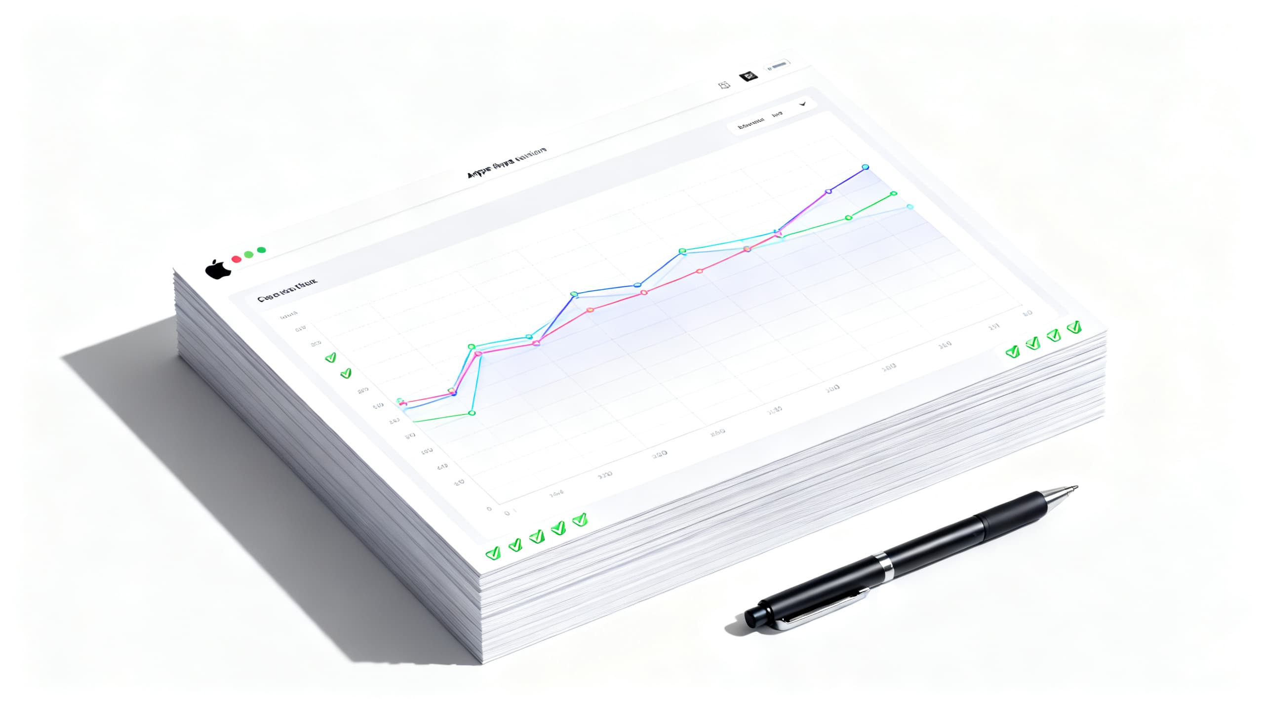 Desk with printed chart screenshots, labeled folders, and a backtest score sheet for discretionary trades