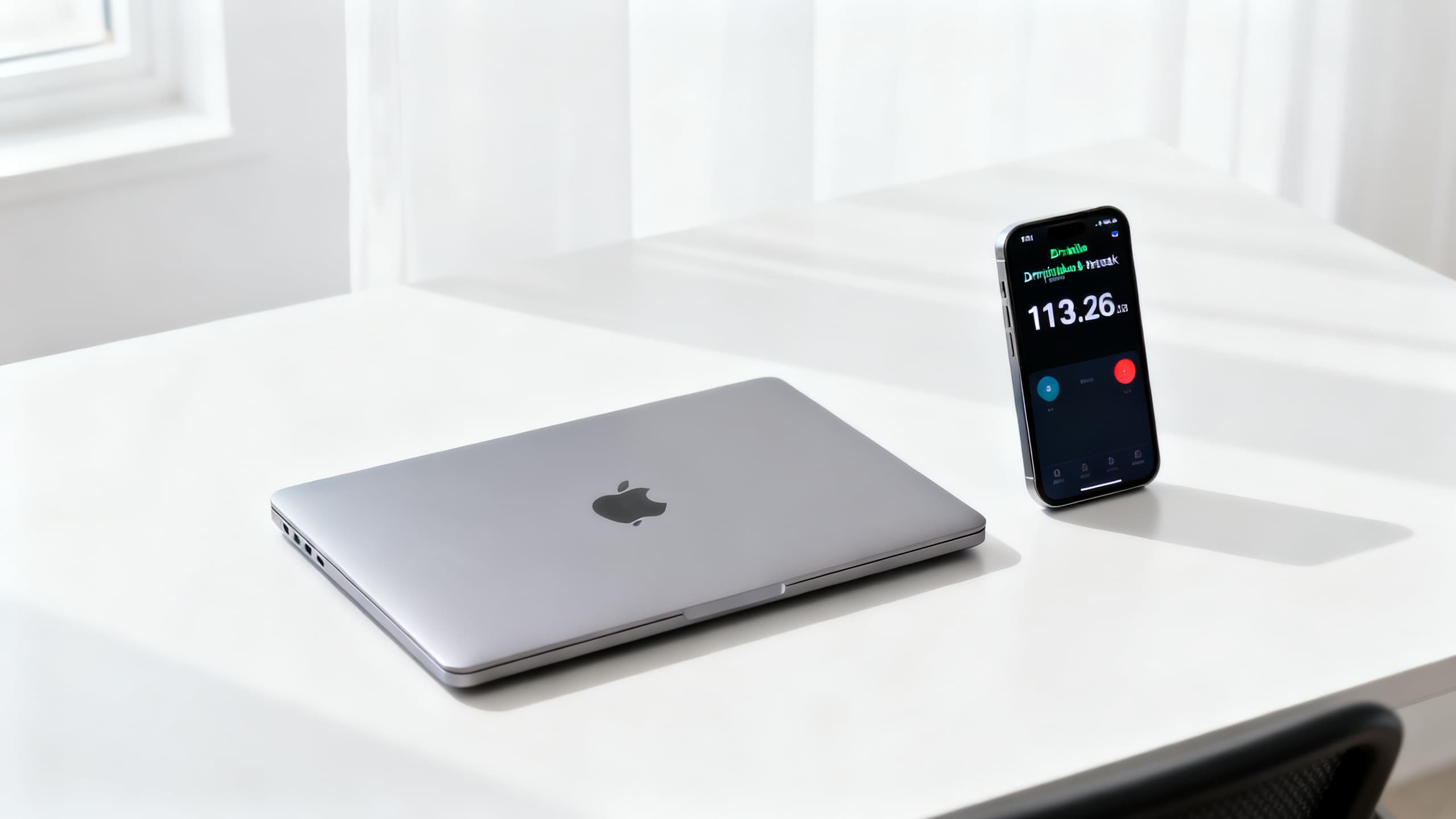 Desk with trading journal, timer, and chart screenshots labeled planned versus revenge